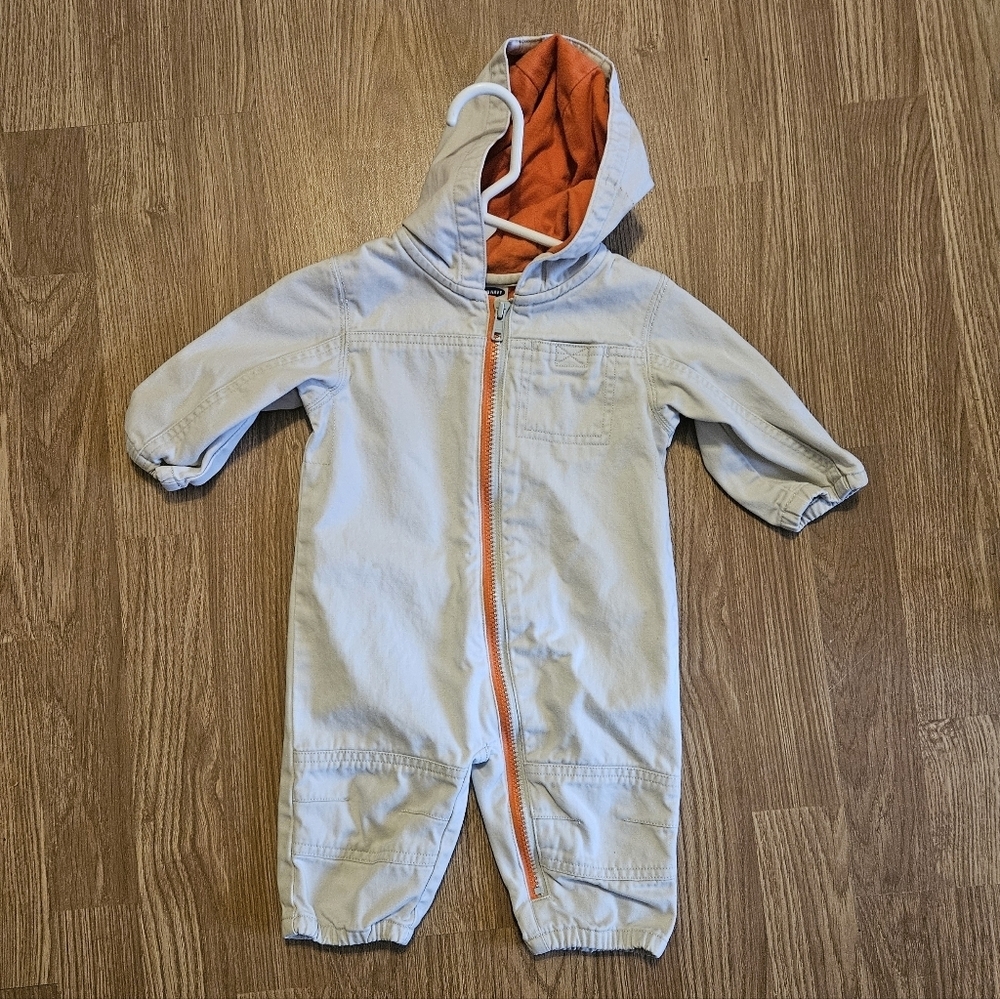 Old Navy Kids Jumpsuit - Light Gray with Orange Interior